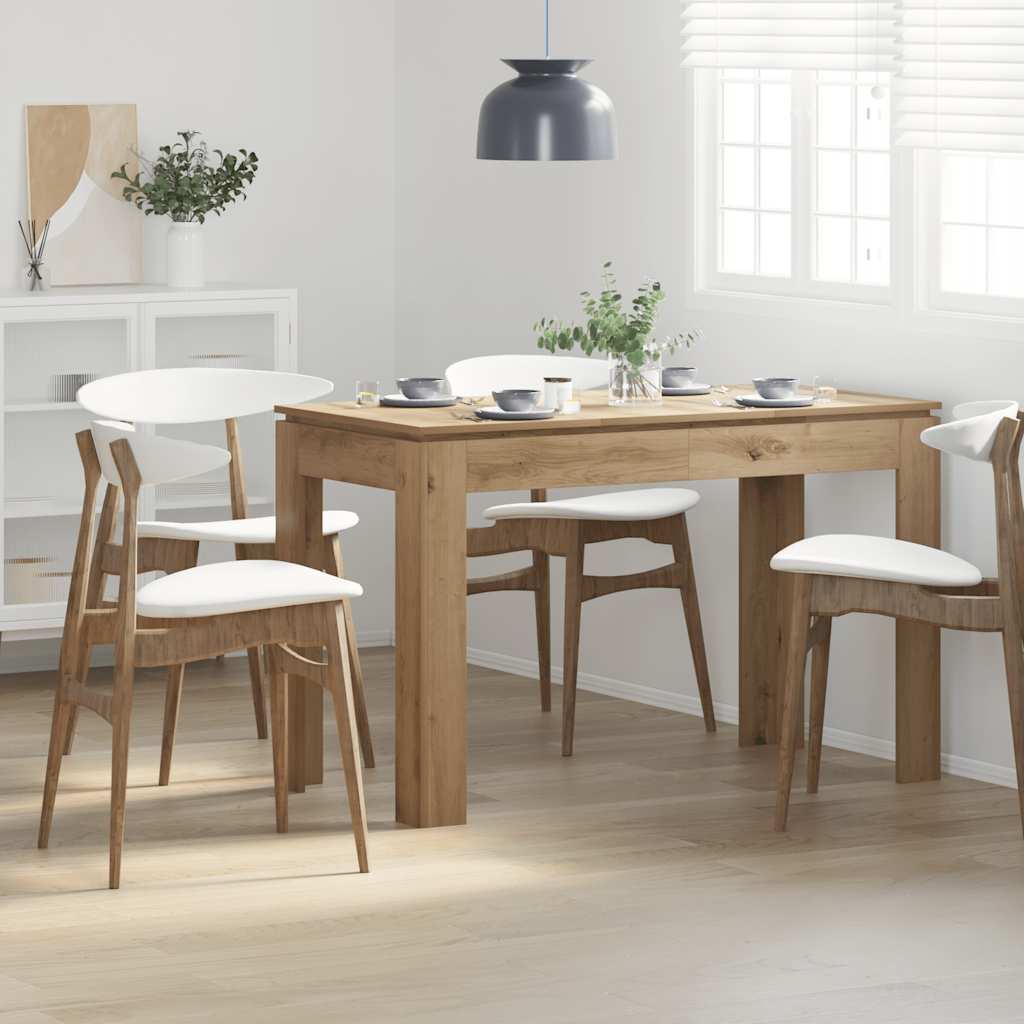 vidaXL Mesa de Comedor Roble Artesano 120x60x76cm madera reconstituida