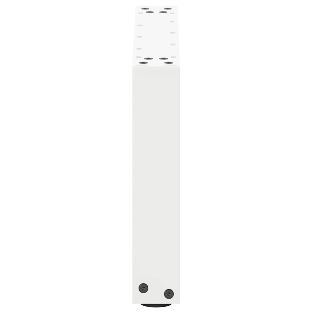 vidaXL Patas para mesa de centro en forma de U (2 unidades), color blanco, 50 x (30-31) cm, acero - Image 6