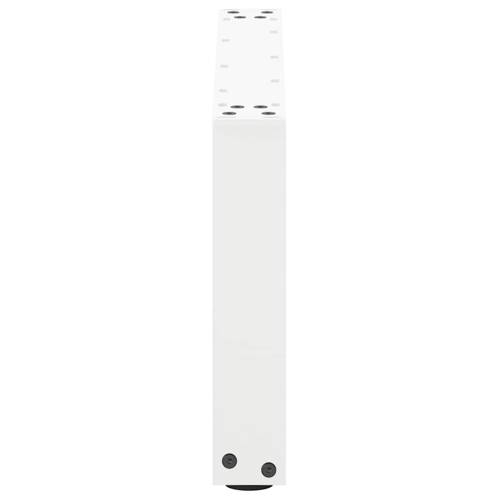 vidaXL Patas para mesa de centro en forma de U (2 unidades), color blanco, 60 x (30-31) cm, acero - Image 6
