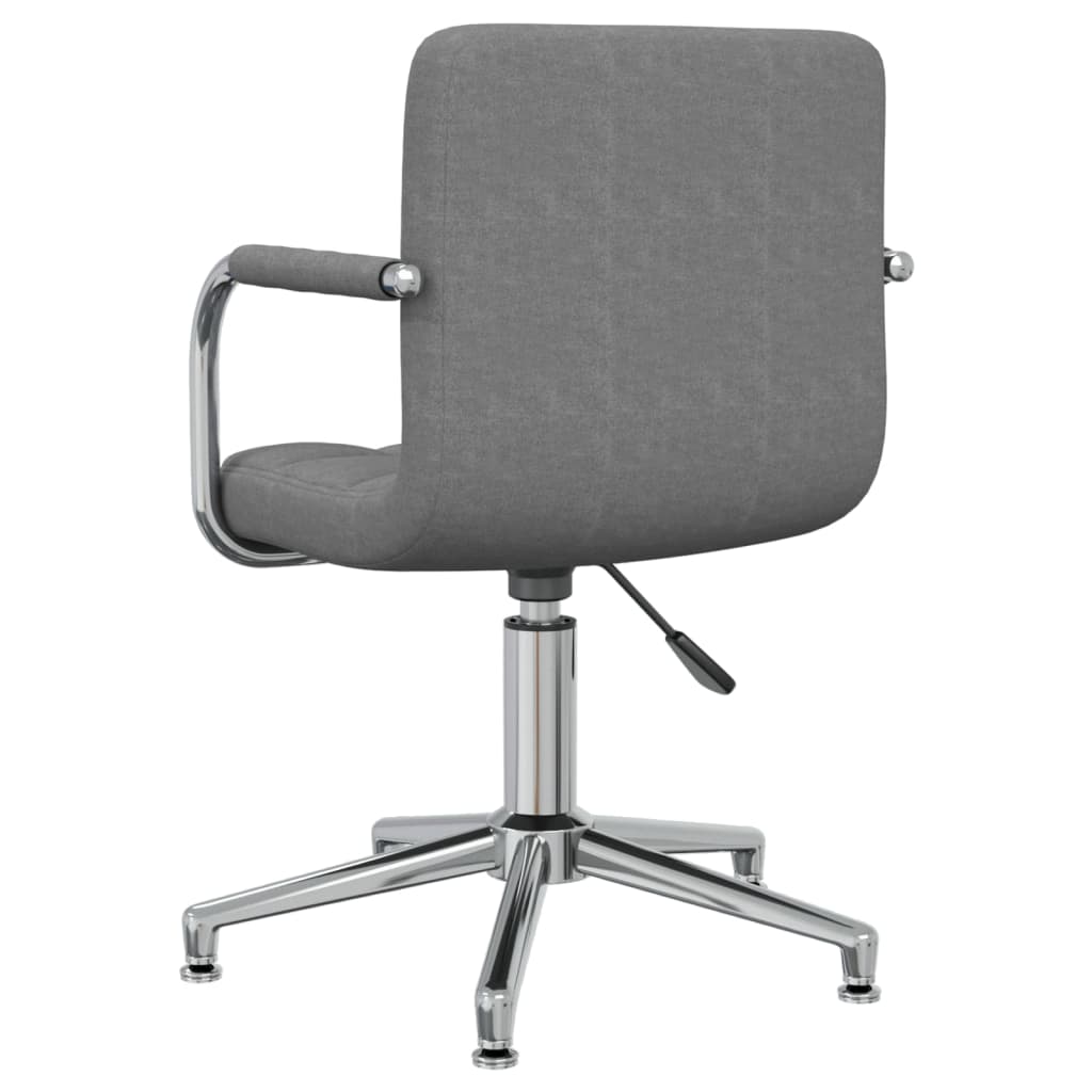 vidaXL Silla de oficina giratoria de tela gris claro - Image 5