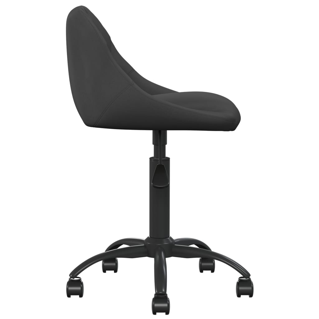 vidaXL Silla de oficina de terciopelo negro - Image 3