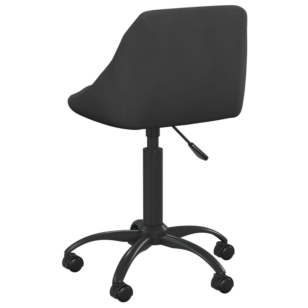 vidaXL Silla de oficina de terciopelo negro - Image 4