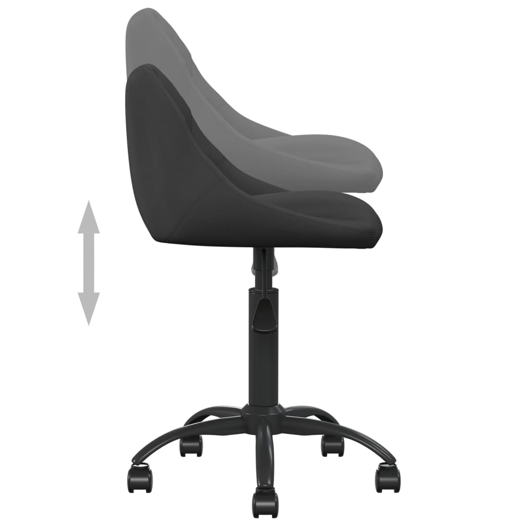 vidaXL Silla de oficina de terciopelo negro - Image 5