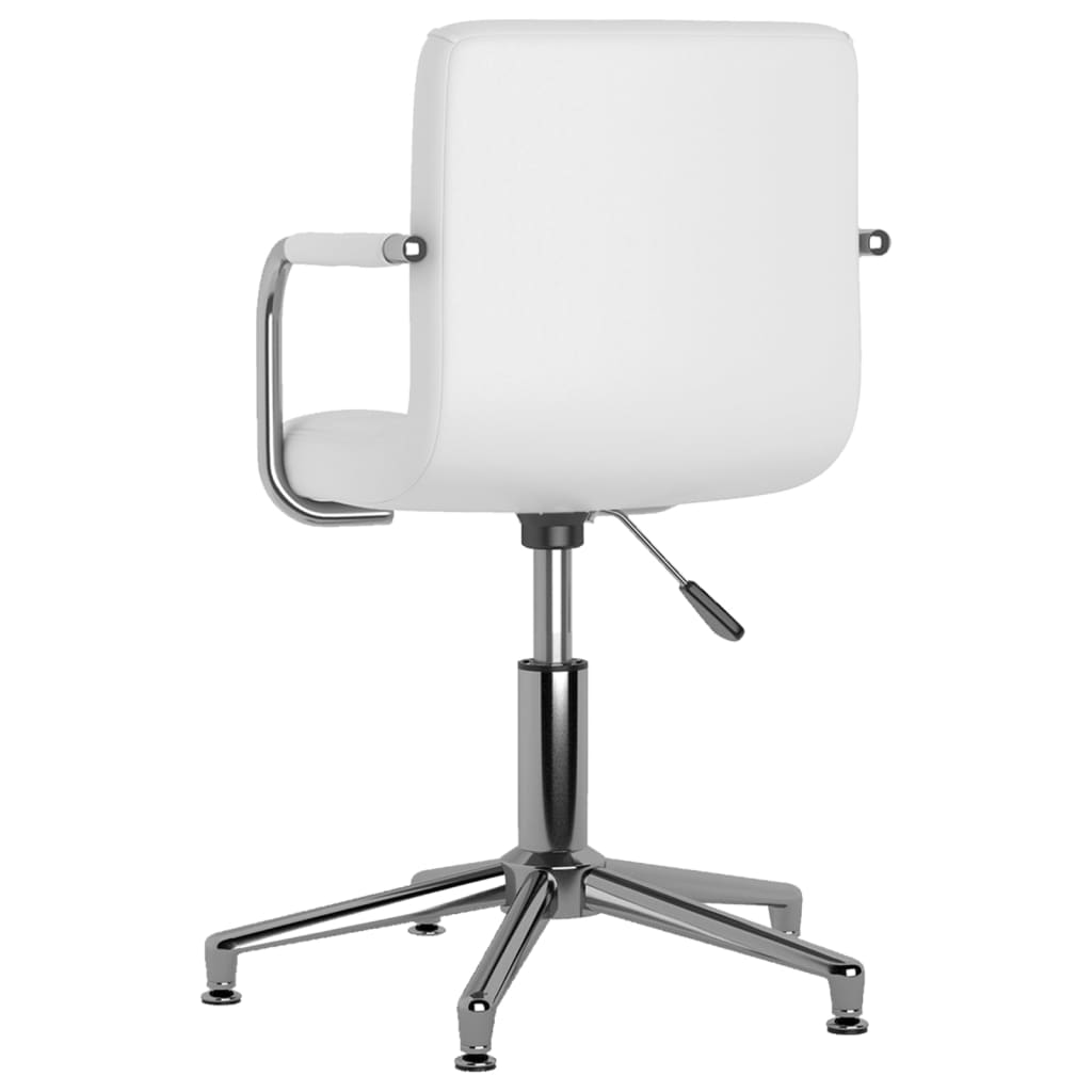 vidaXL Silla de oficina giratoria de cuero sintético blanco - Image 5