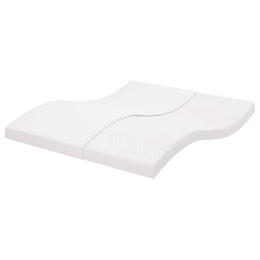 vidaXL Matelas en mousse blanc 160x220 cm 7 zones dureté 20 ILD
