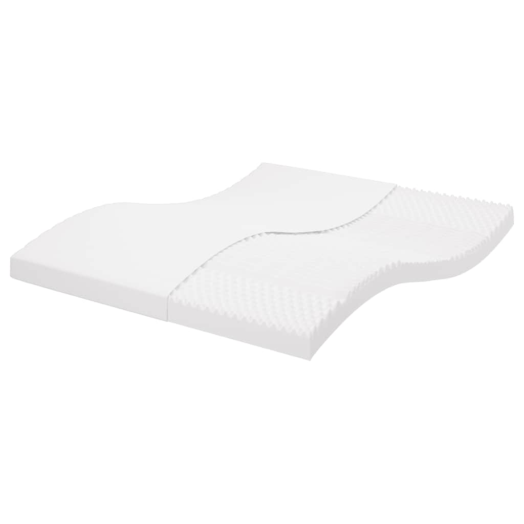 vidaXL Matelas en mousse blanc 180x220 cm 7 zones dureté 20 ILD