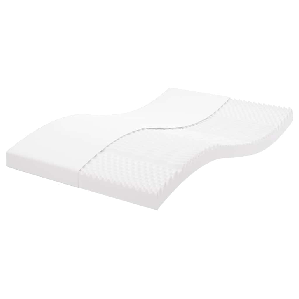 vidaXL Matelas en mousse blanc 140x220 cm 7 zones dureté 20 ILD