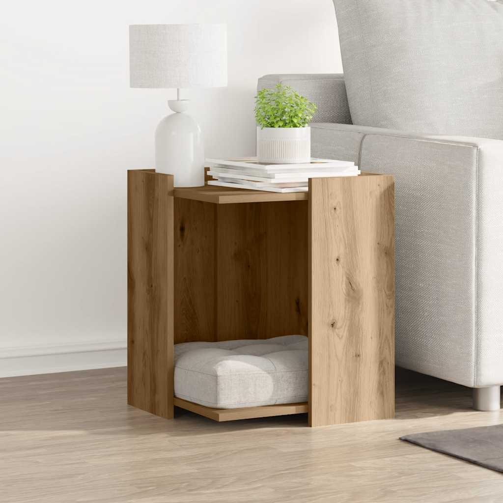 vidaXL Meuble de bac à litière pour chat chêne artisanal 42x42x51 cm