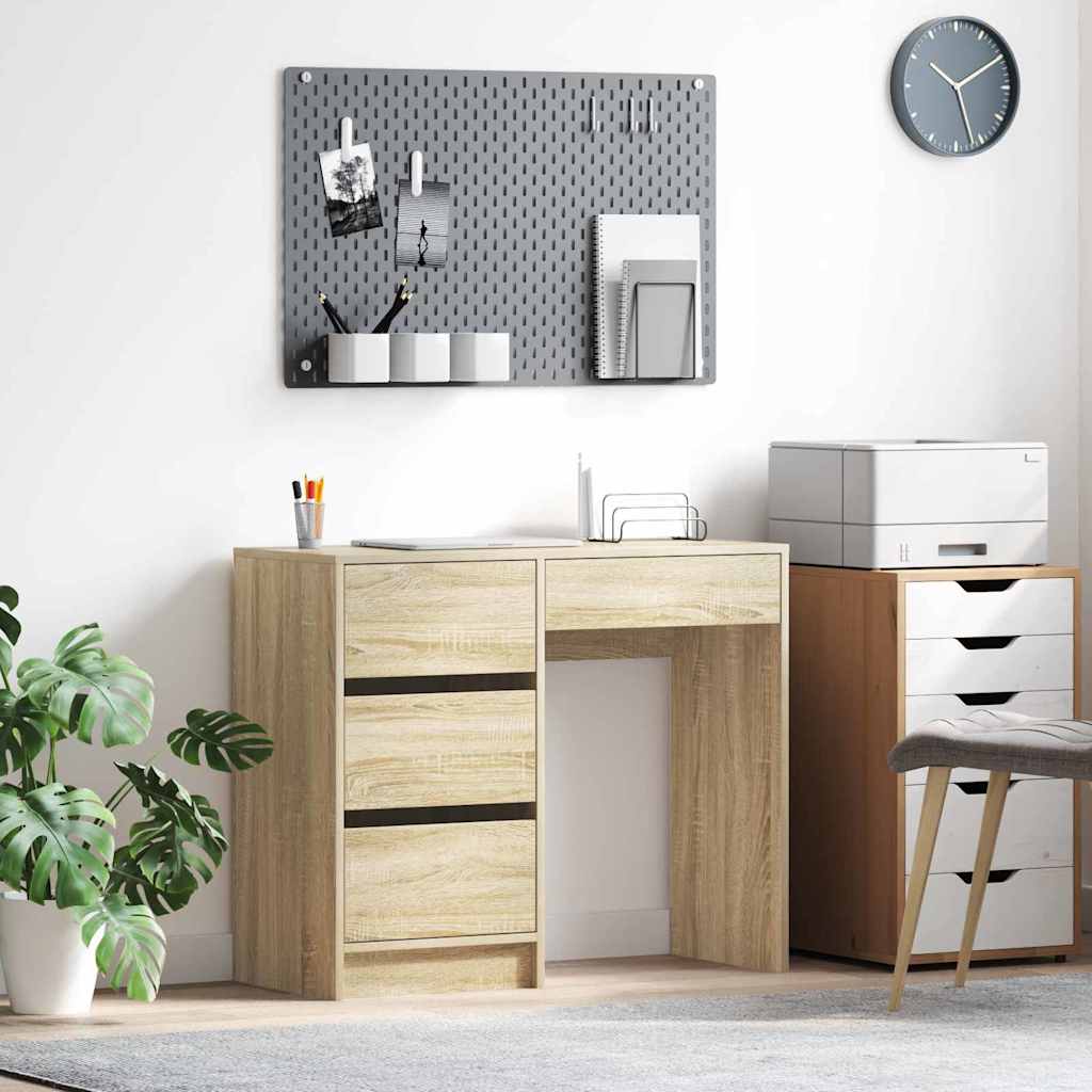 vidaXL Bureau Chêne Sonoma 90 x 37,5 x 75 cm Bois d'ingénierie