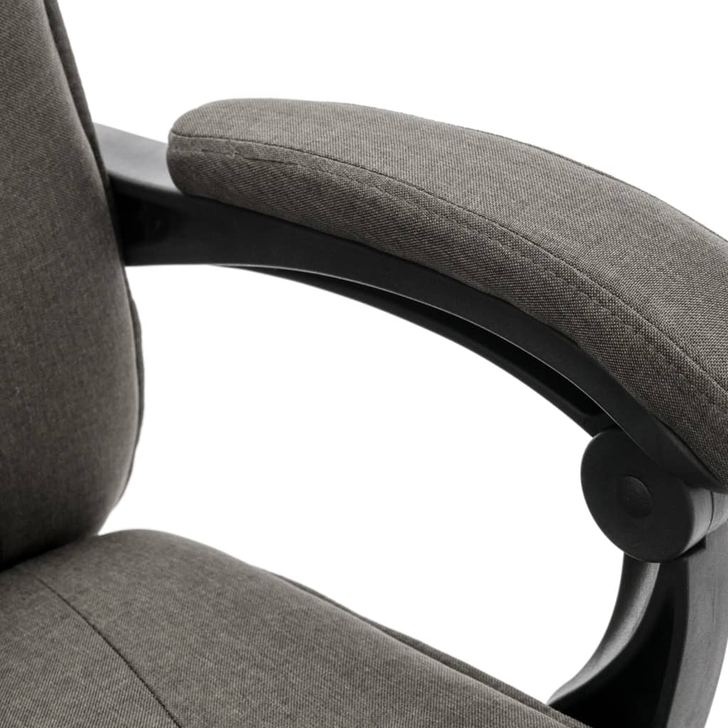 vidaXL Chaise de bureau de massage Gris Tissu - Image 6