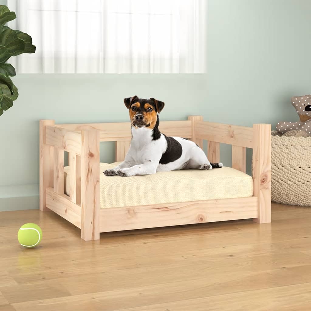 vidaXL Lit pour chien 55,5x45,5x28 cm bois de pin solide