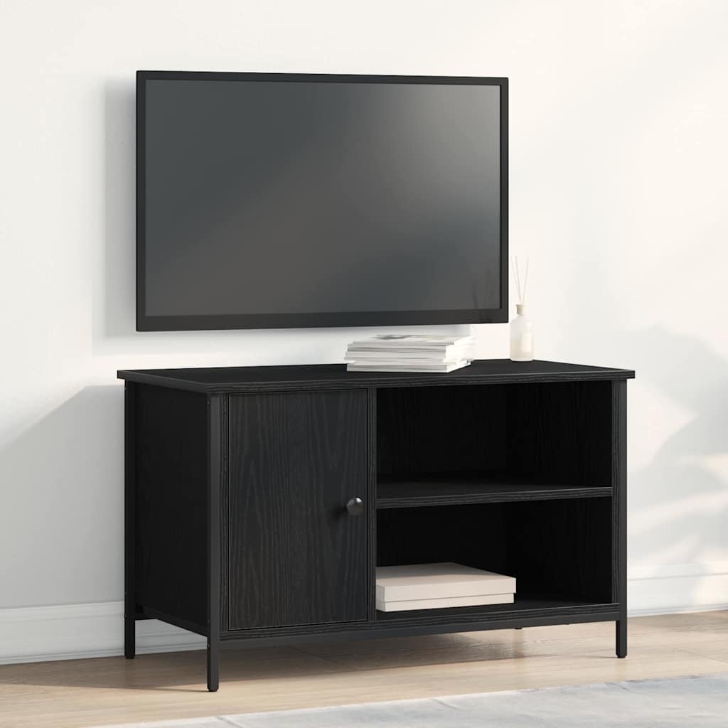 vidaXL Mueble de TV Roble negro 80 x 40 x 50 cm Madera de ingeniería