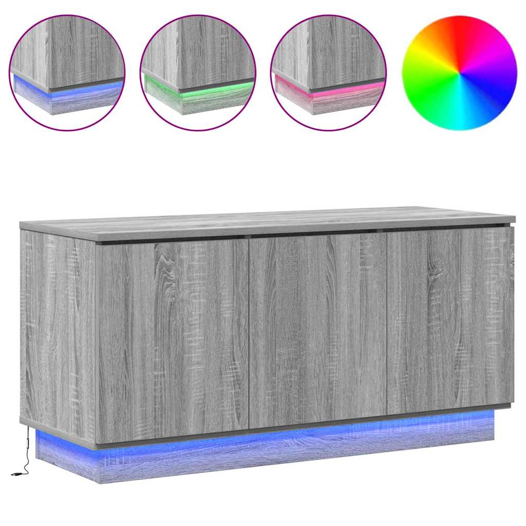 vidaXL Mueble de TV Gris Sonoma 100 x 38 x 49 cm Madera de ingeniería - Image 4