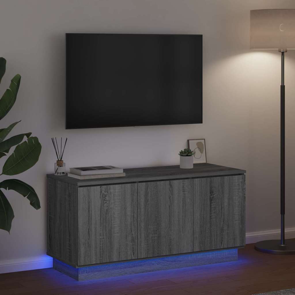 vidaXL Mueble de TV Gris Sonoma 100 x 38 x 49 cm Madera de ingeniería - Image 5