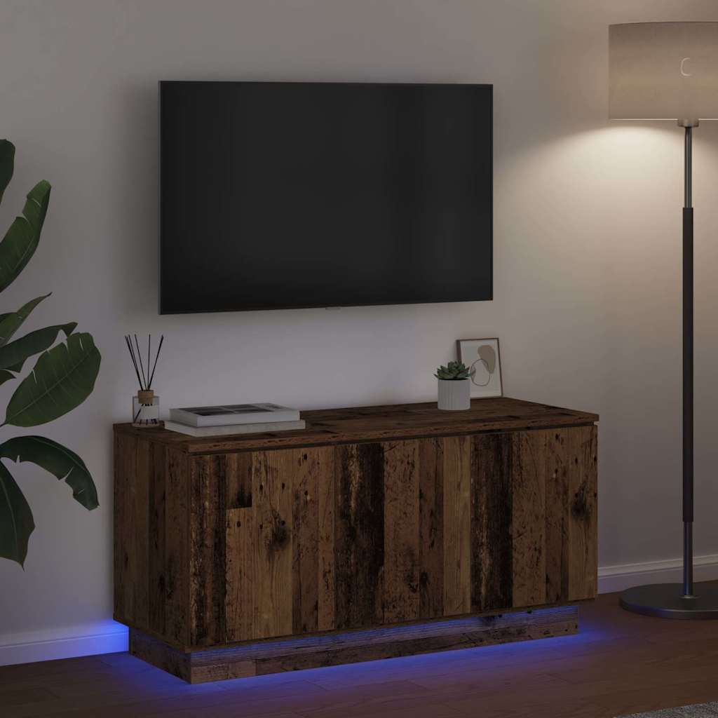 vidaXL Mueble de TV Madera envejecida 100 x 38 x 49 cm - Image 5