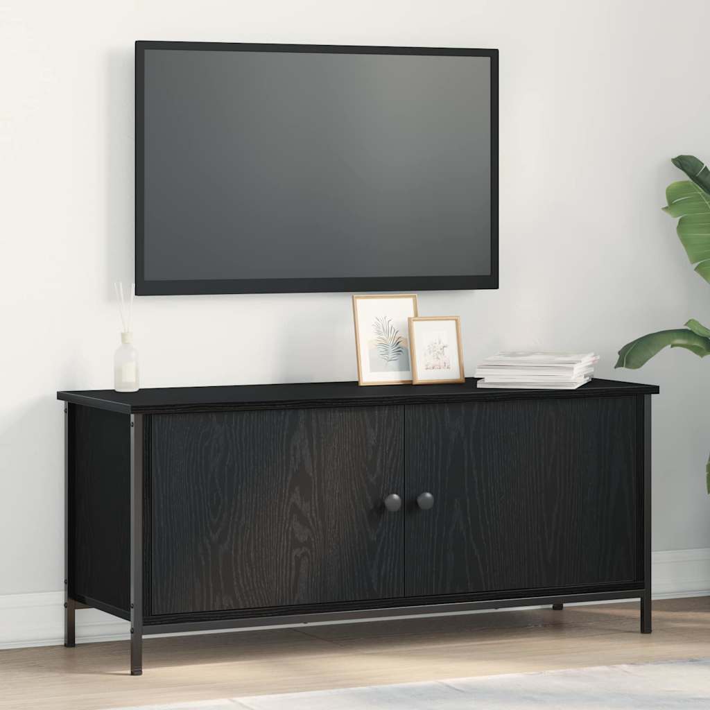 vidaXL Gabinete de TV Roble Negro 100 x 35 x 45 cm