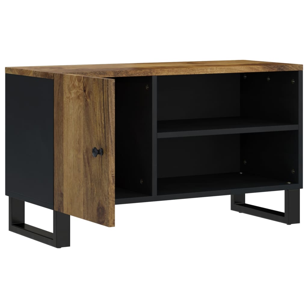 vidaXL Mueble de TV madera mango y madera contrachapada 80x33x46 cm - Image 3