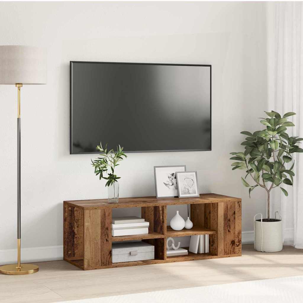 vidaXL Conjunto de mueble de TV Madera Vieja 102 x 35 x 35 cm
