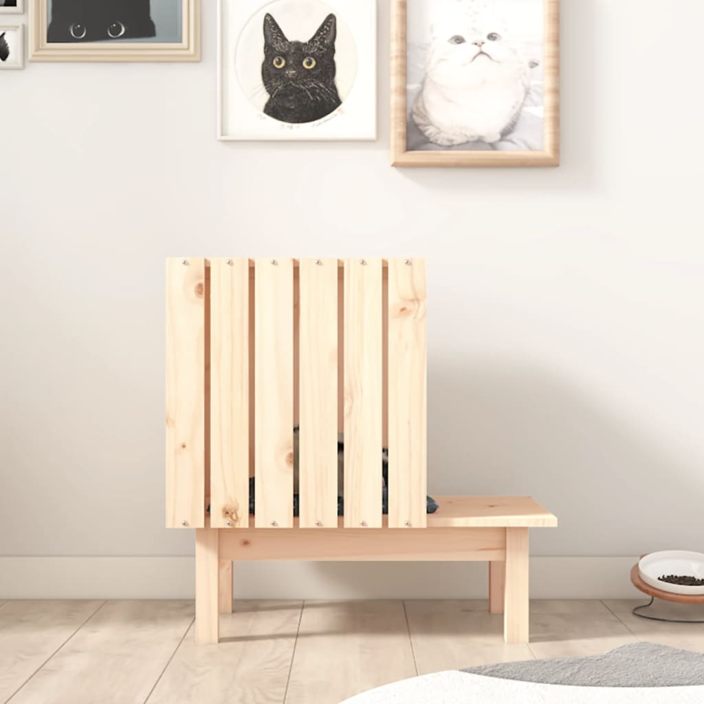 vidaXL Maison pour chat 60x36x60 cm Bois de pin massif - Image 3