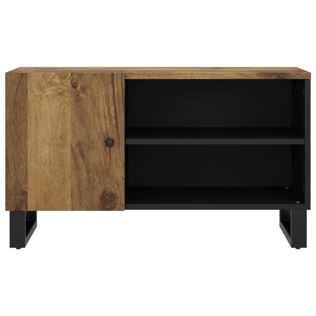 vidaXL Mueble de TV madera mango y madera contrachapada 80x33x46 cm - Image 5