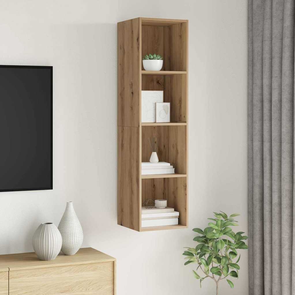 vidaXL Conjunto de mueble de TV Roble artesanal 37 x 37 x 142,5 cm