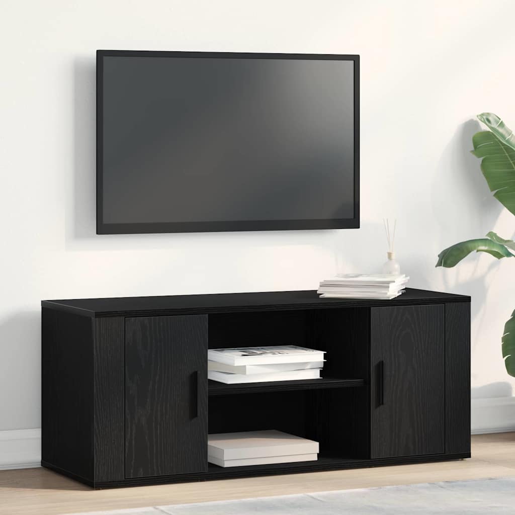 vidaXL Gabinete de TV Roble negro 100 x 35 x 40 cm