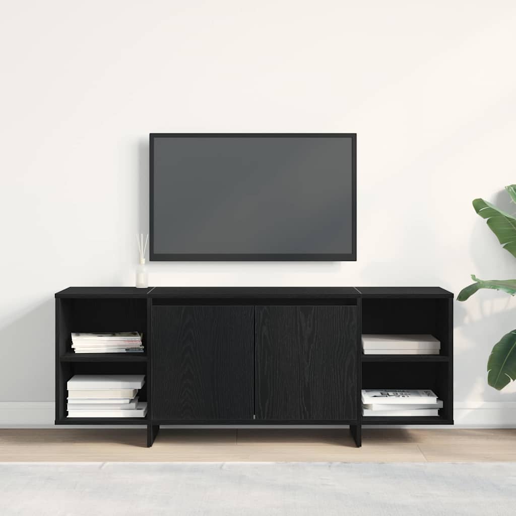 vidaXL Gabinete de TV Roble Negro 120 x 30 x 40,5 cm