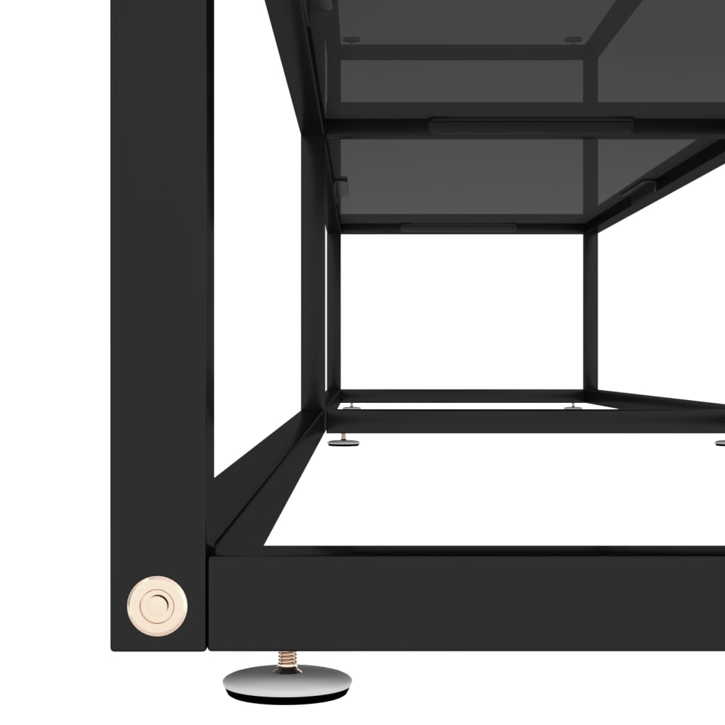 vidaXL Mueble para TV vidrio templado negro 220x40x40,5 cm - Image 5