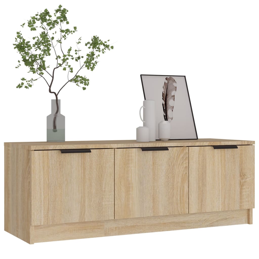 vidaXL Mueble de TV madera contrachapada roble Sonoma 102x35x36,5 cm - Image 5