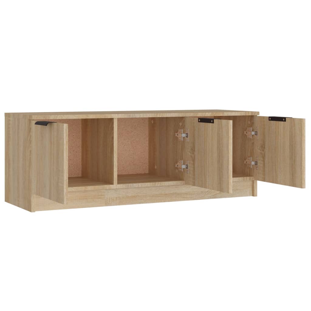 vidaXL Mueble de TV madera contrachapada roble Sonoma 102x35x36,5 cm - Image 6