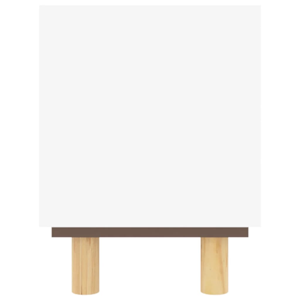 vidaXL Mueble para TV madera maciza pino y ratán natural 80x30x40 cm - Image 5