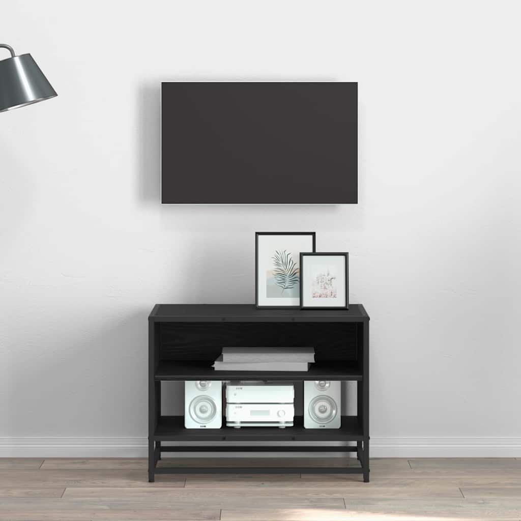 vidaXL Unidades de TV Roble Negro 61 x 40 x 46 cm Madera contrachapada