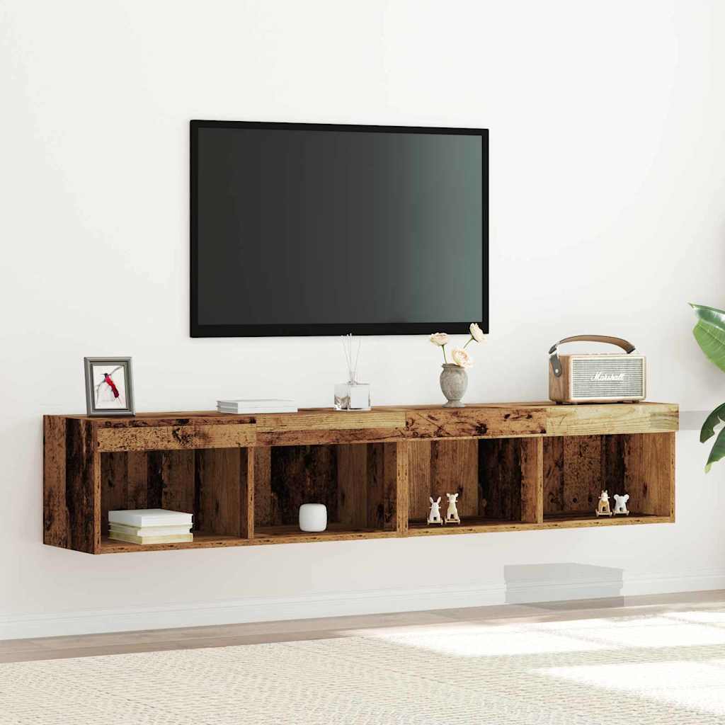 vidaXL Conjunto de mueble de TV 2 pcs Madera vieja 80 x 30 x 30 cm