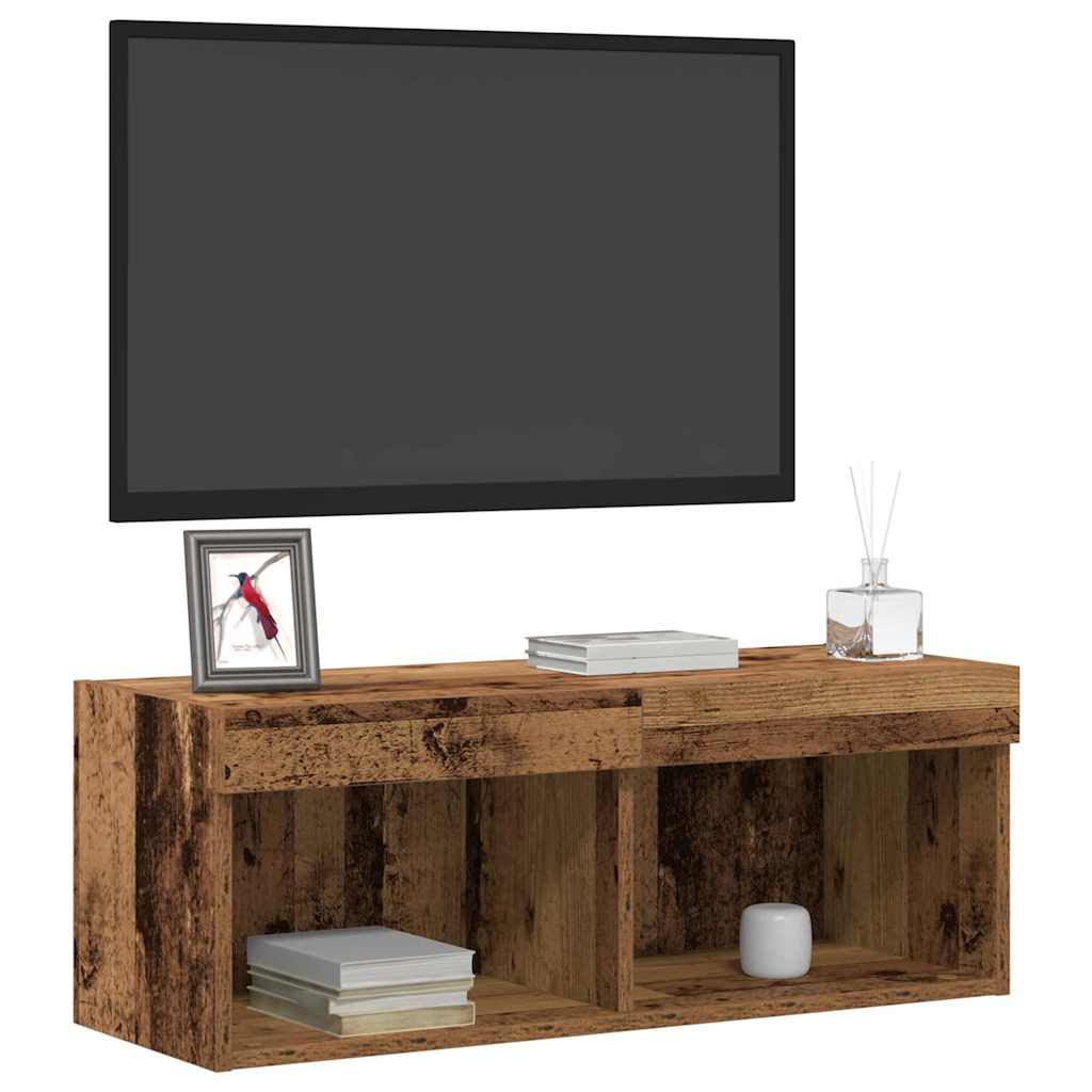 vidaXL Conjunto de mueble de TV 2 pcs Madera vieja 80 x 30 x 30 cm - Image 3
