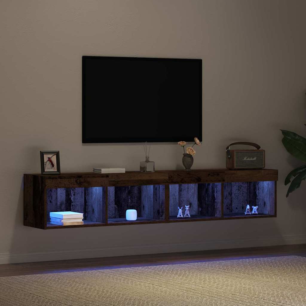vidaXL Conjunto de mueble de TV 2 pcs Madera vieja 80 x 30 x 30 cm - Image 6