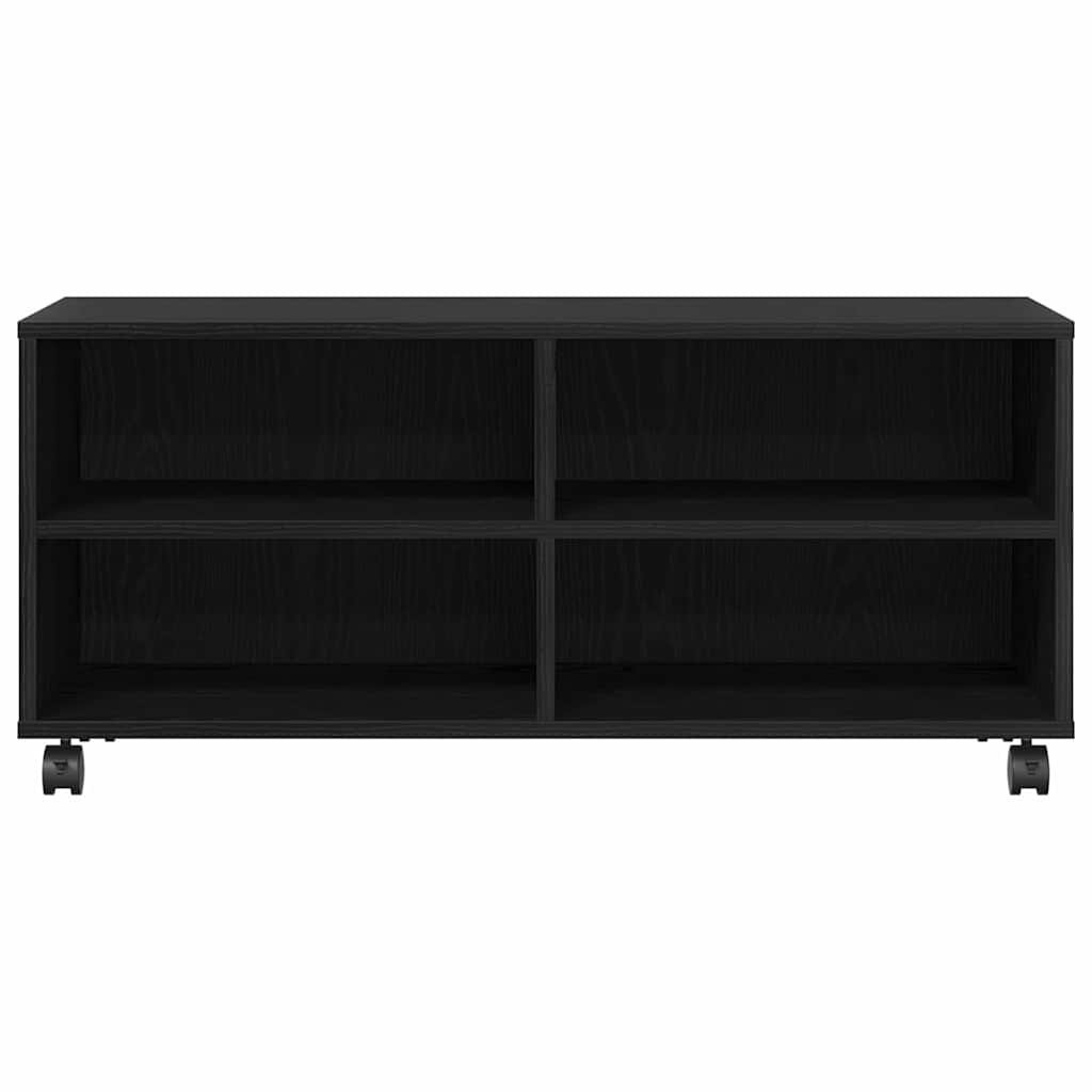 vidaXL Gabinete de TV Negro 90 x 35 x 40.5 cm Madera contrachapada - Image 5