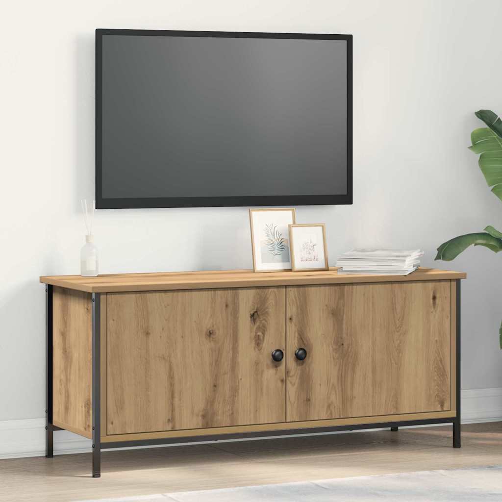 vidaXL Gabinete de TV Roble artesanal 100 x 35 x 45 cm