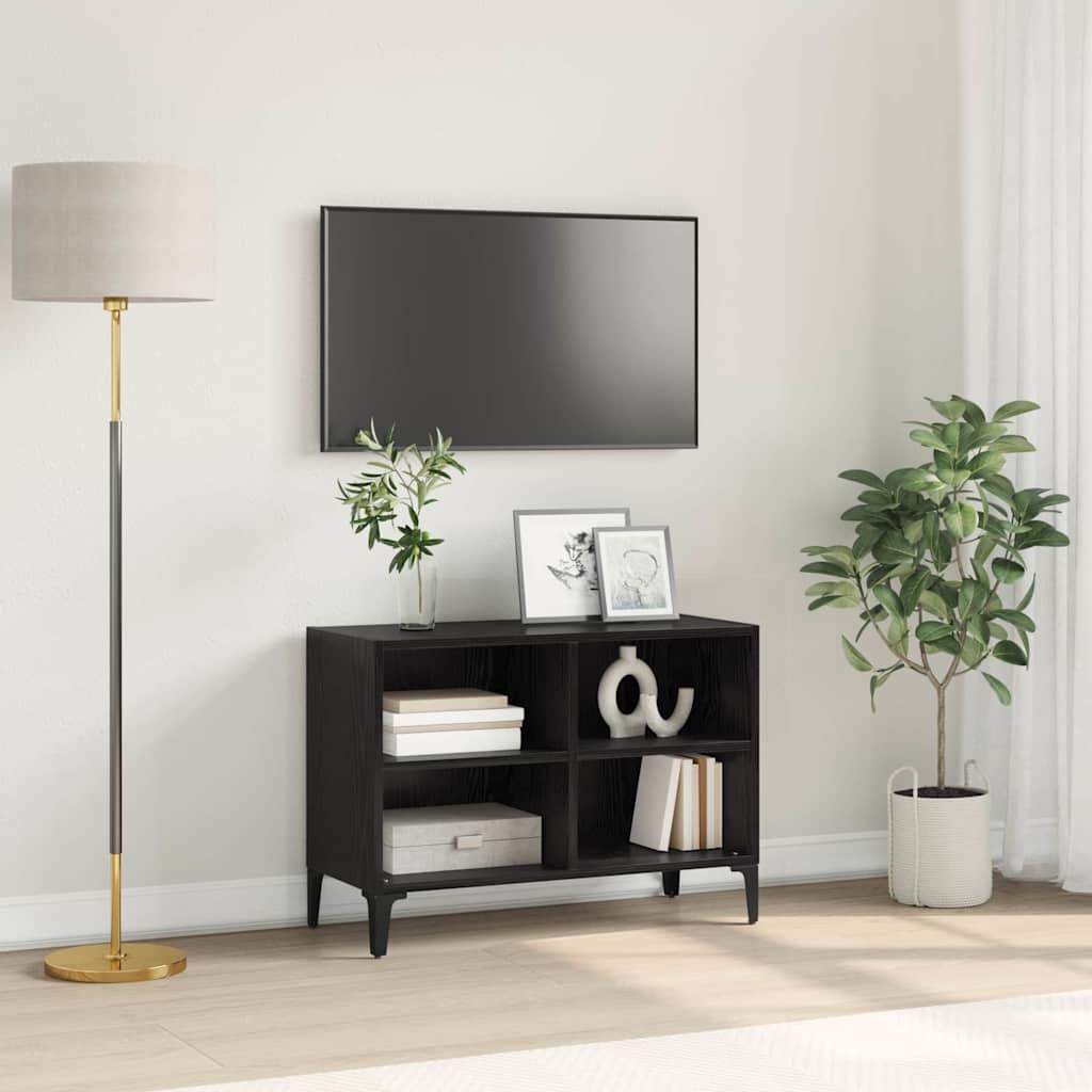 vidaXL Conjunto de mueble de TV Negro 69,5 x 30 x 50 cm