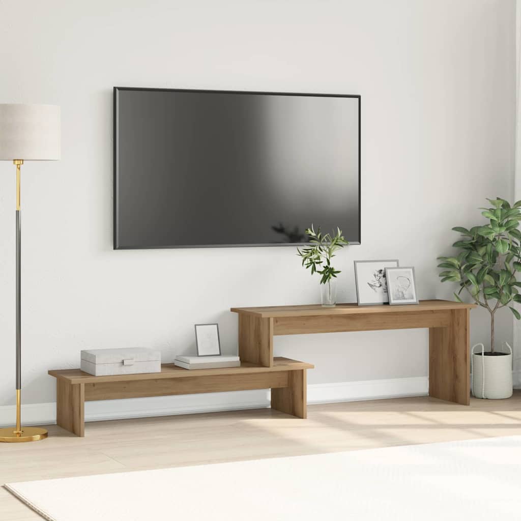 vidaXL Conjunto de mueble de TV Roble artesanal 180 x 30 x 43 cm