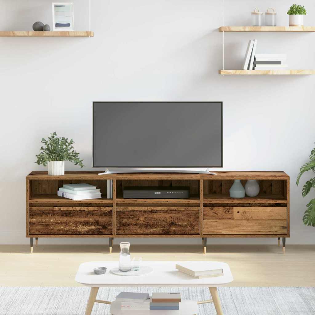 vidaXL Mueble de TV Madera envejecida 150 x 30 x 45 cm - Image 4