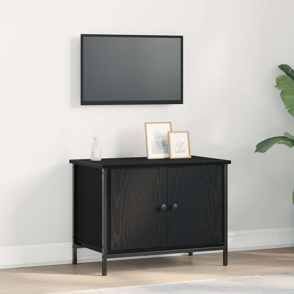 vidaXL Gabinete de TV Roble Negro 60 x 35 x 45 cm Madera contrachapada