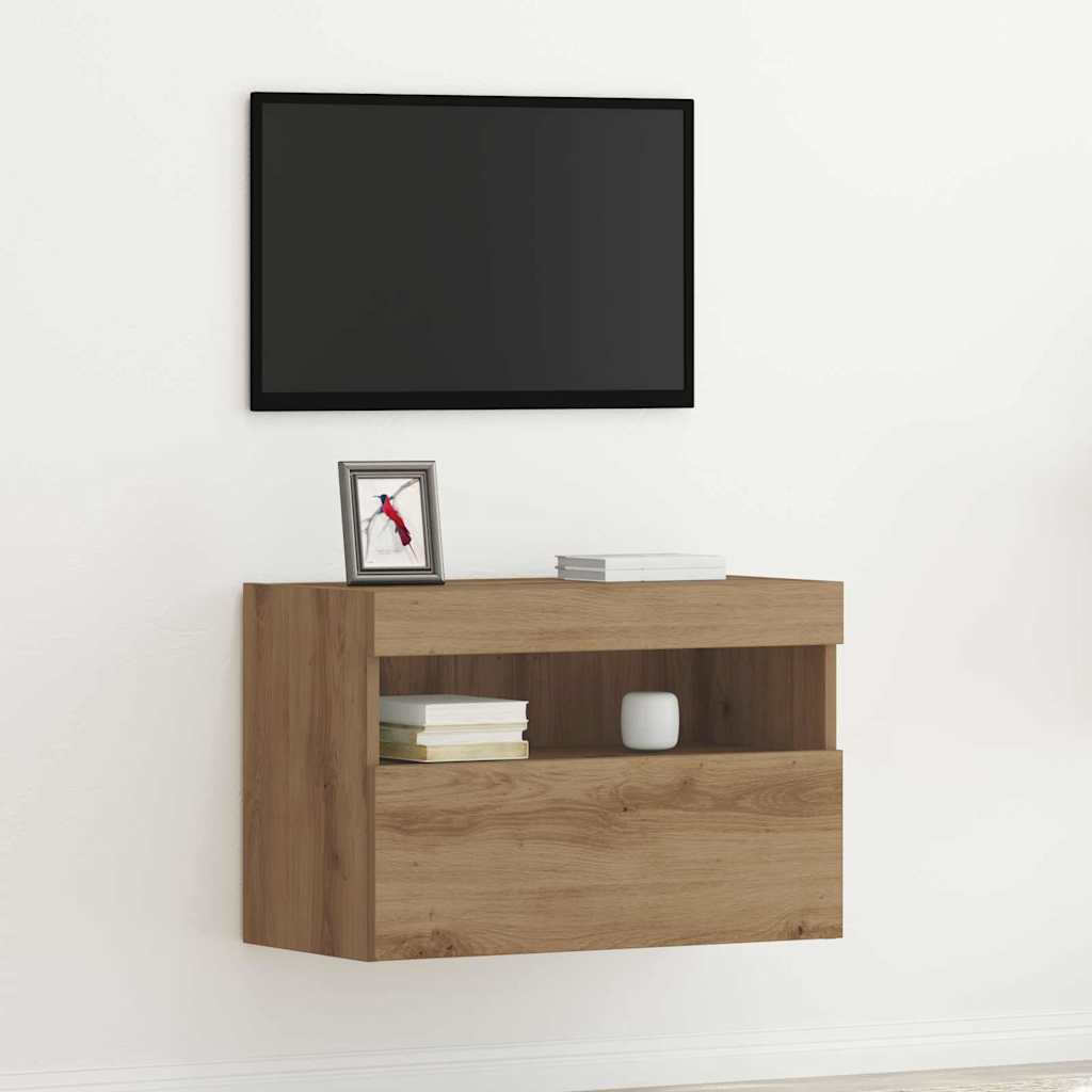 vidaXL Mueble de TV Montado en la Pared Roble artisan 60 x 30 x 40 cm