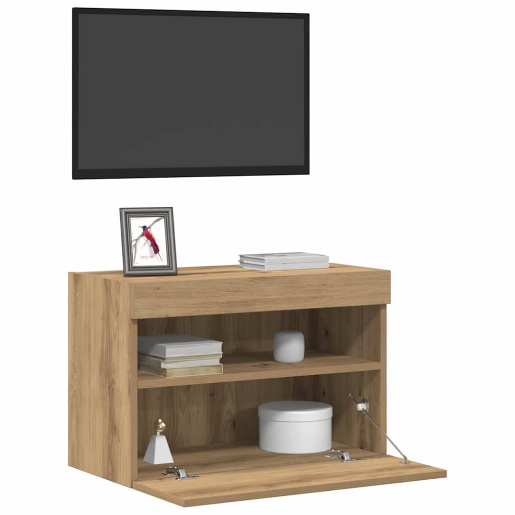 vidaXL Mueble de TV Montado en la Pared Roble artisan 60 x 30 x 40 cm - Image 3