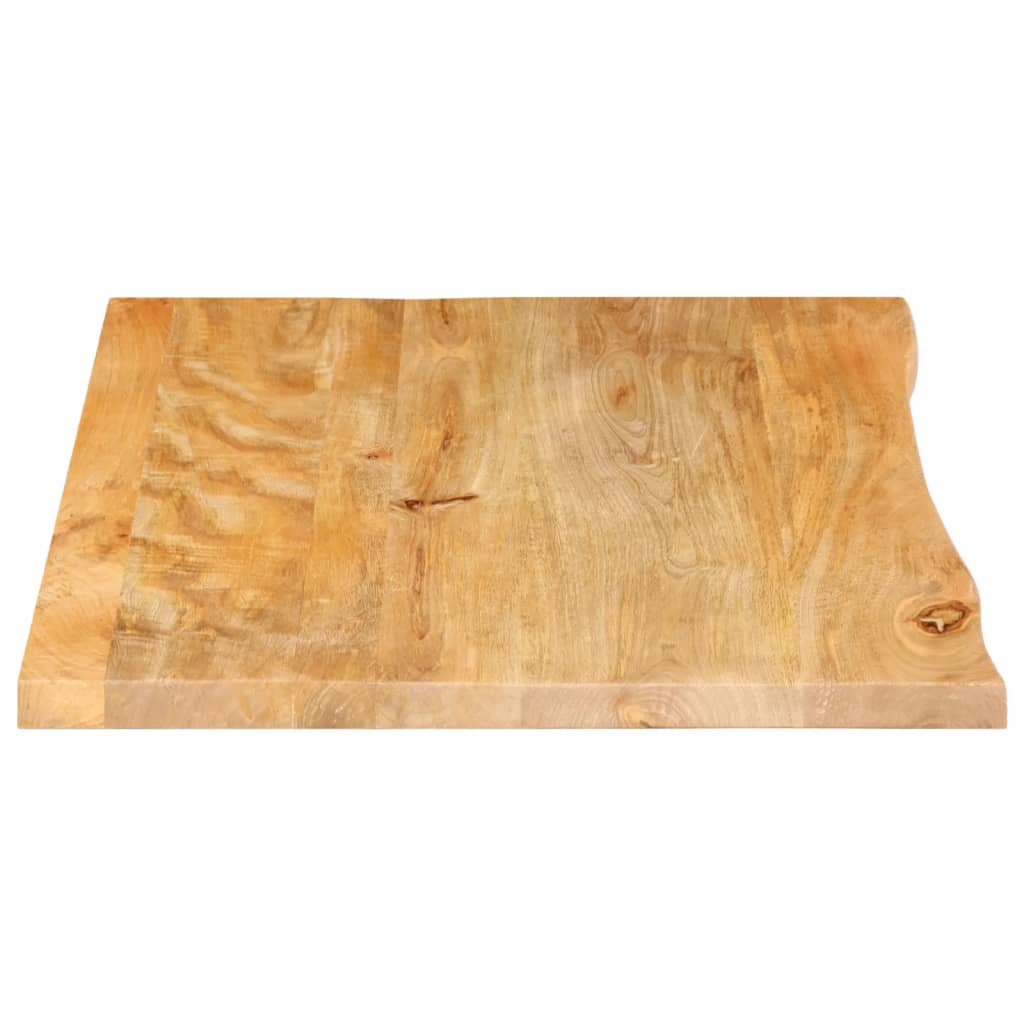vidaXL Tablero de mesa borde natural madera maciza mango 80x60x2,5 cm - Image 4