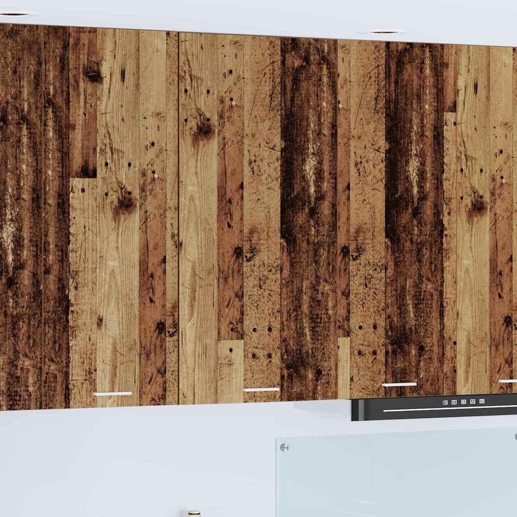 vidaXL Mueble colgante con puerta Riga Madera Vieja y 50 x 31 x 100 cm