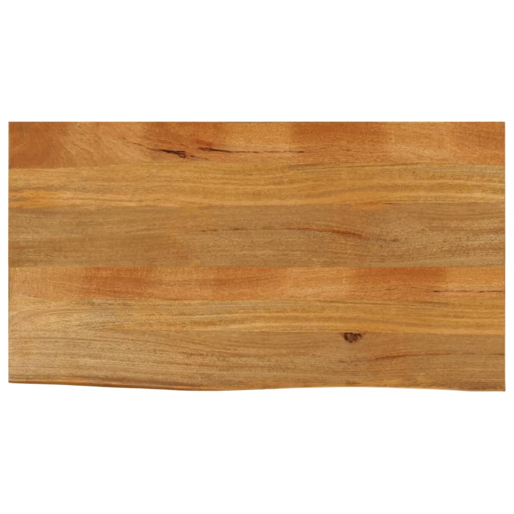 vidaXL Tablero de mesa borde natural madera maciza mango 110x60x2,5 cm