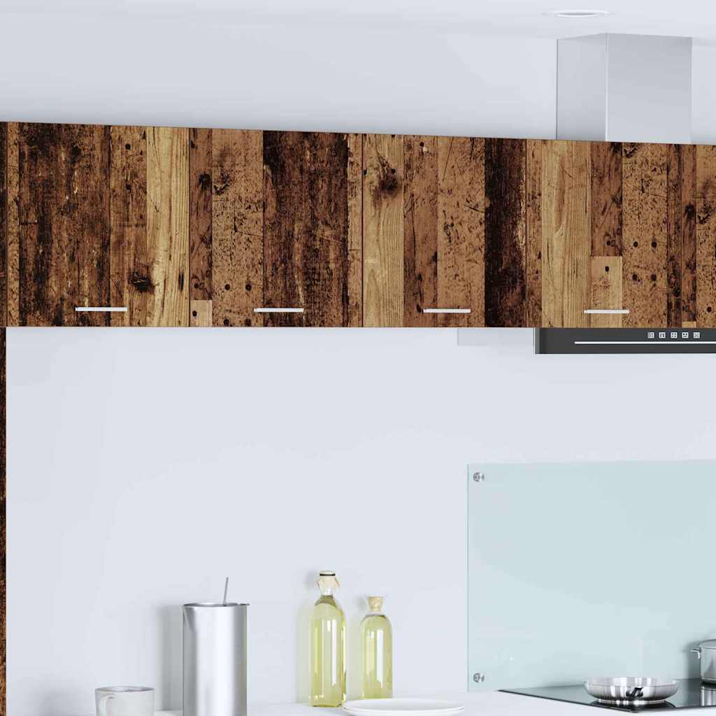 vidaXL Mueble colgante con puerta Riga Madera Vieja 80 x 31 x 40 cm