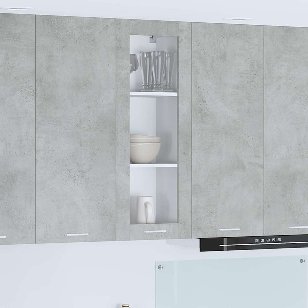 vidaXL Mueble colgante con puerta Riga Gris Concreto 40 x 31 x 100 cm