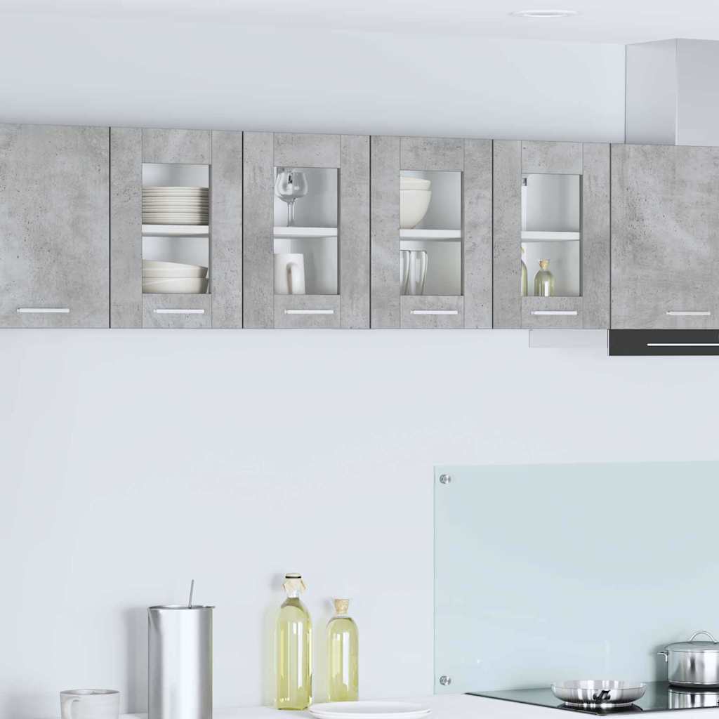 vidaXL Mueble colgante con puerta Riga Gris Concreto 60 x 31 x 40 cm