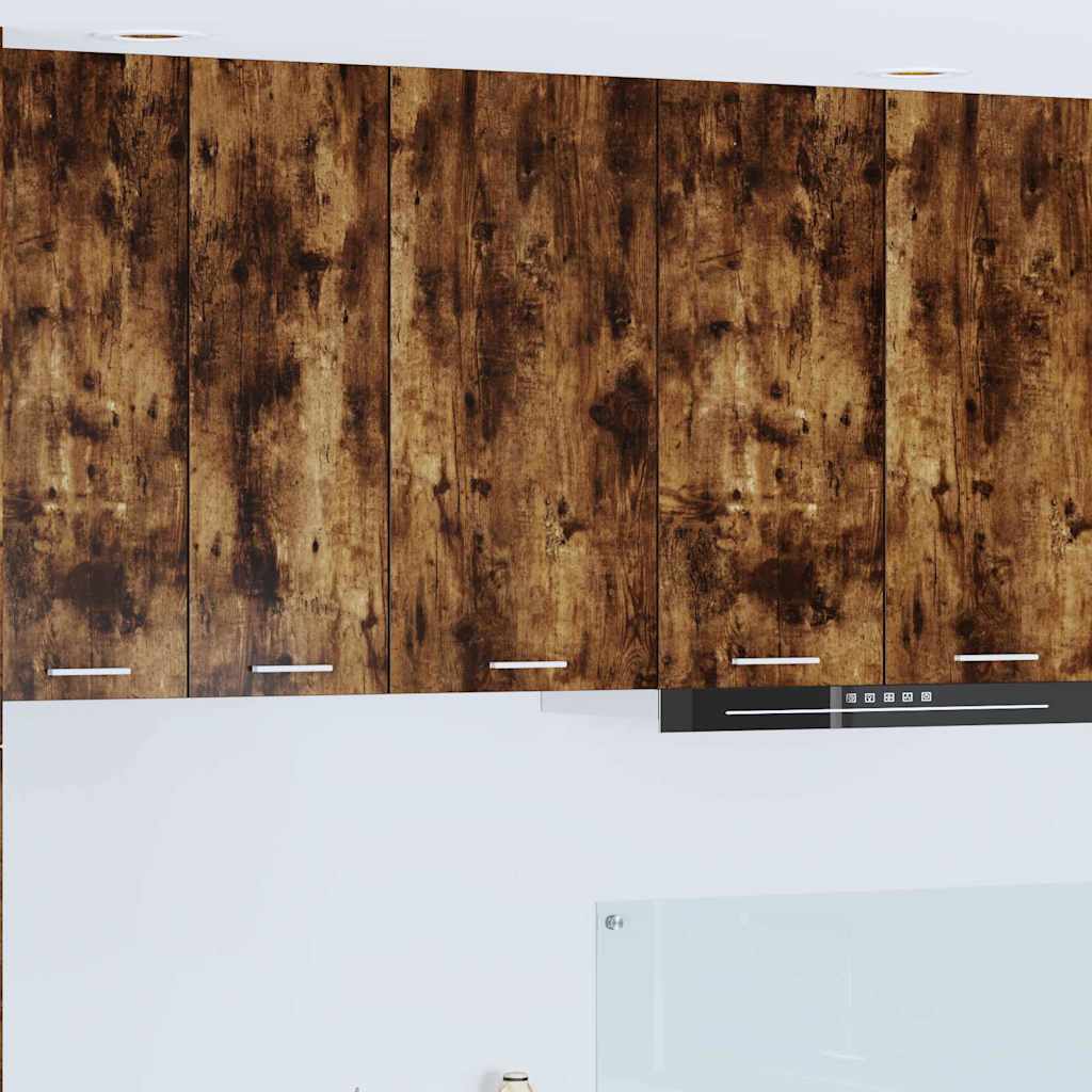 vidaXL Mueble colgante con puerta Riga Roble Ahumado y 40 x 31 x 80 cm